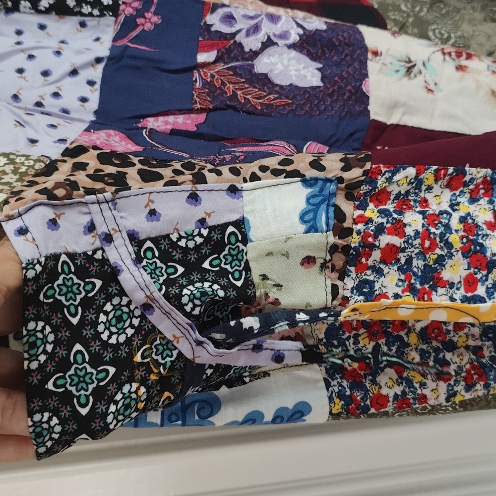 Patchwork Multicolor Women's Pants Nwot - image 3